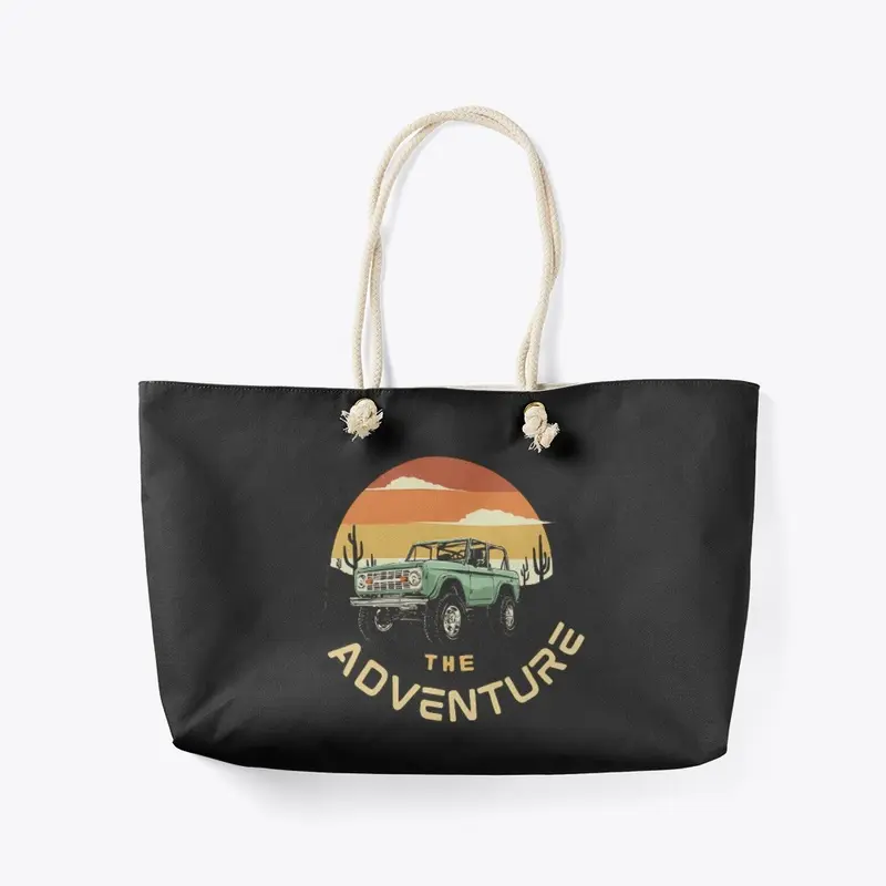 Premium Vector. Adventure car with retro